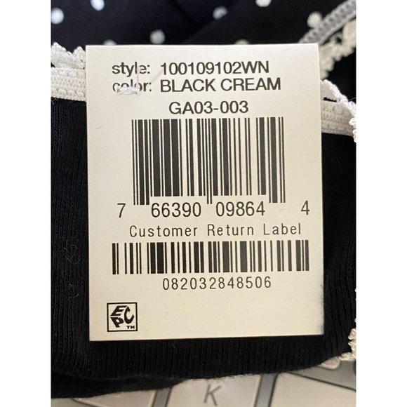 INC black and white polka dot briefs panties size 3X New lace trim cotton - Picture 5 of 5